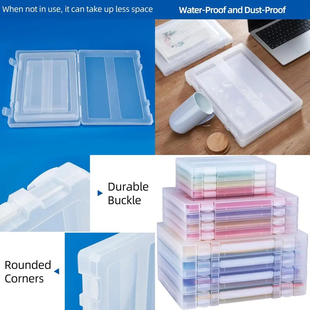 

Набор из 12 пластиковых коробок формата A4 и US Letter для хранения бумаги, проектов и скрапбуков