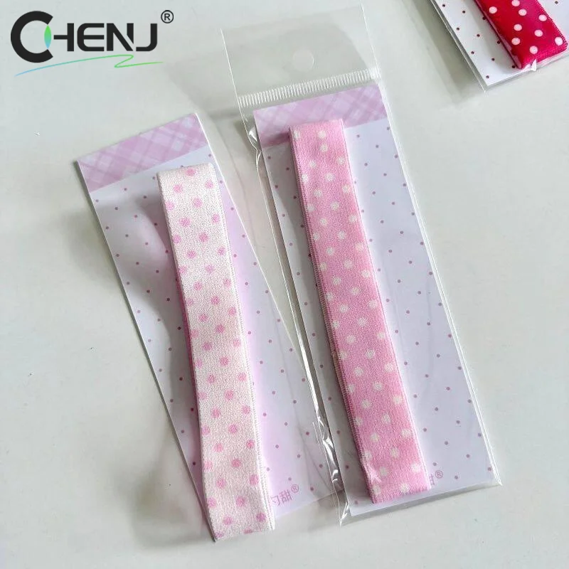 J Creative Polka Dots Elastic Strap Double-sided DIY Decoration Notebook Straps Band Binding Rope Storage Accessory