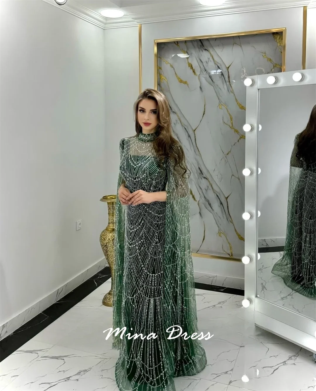 Mina Customized Beads Dresses for Special Events Sequins Evening Dress Luxury Elegant Formal Women's Dresses Gao Yuanling Party image 4