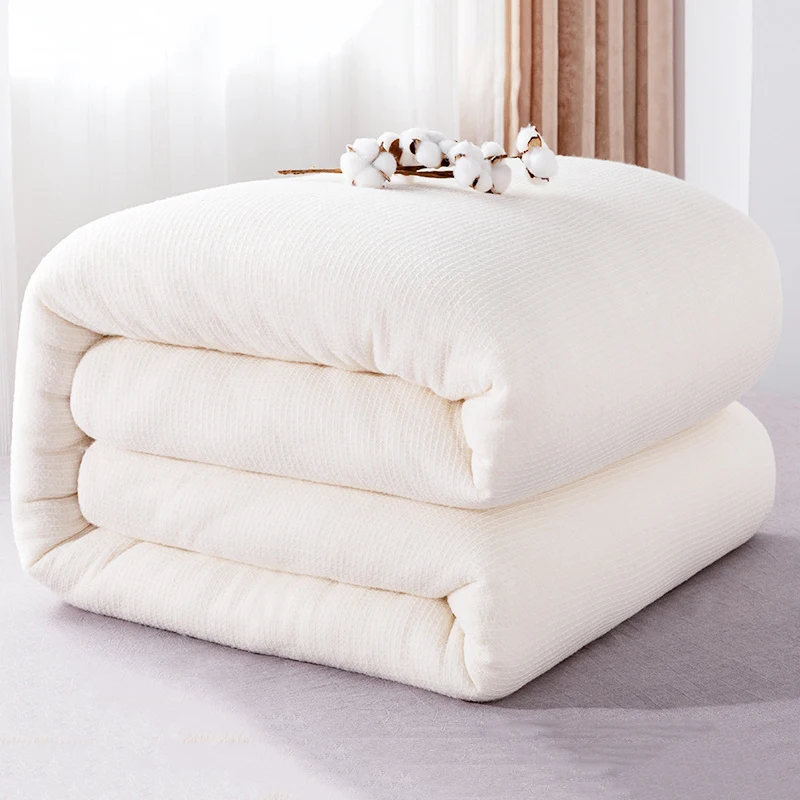 

100% Cotton quilt all real cotton quilt core cotton batt comforter thickening dormitory student blanket cotton velvet quilt