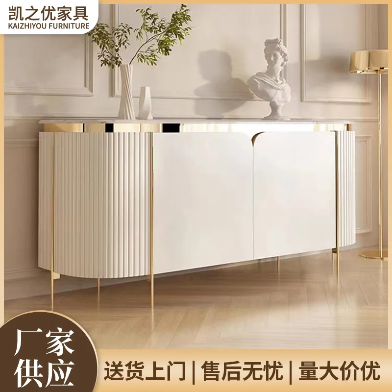 Entry door cabinet rock slab partition locker modern simple living room decoration cabinet light luxury rock slab dining side