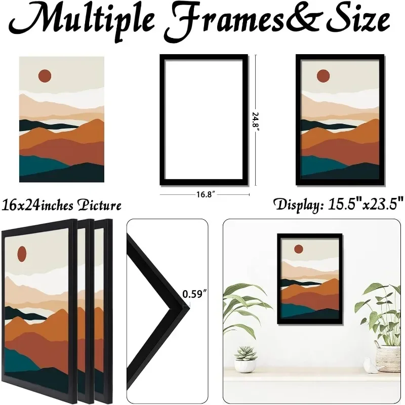 

Authenticity guarantee.16 By 24 Photo Collage Canvas Poster Size Wall Mount Black 16x24 Picture Frame Set of 3, High Transparent