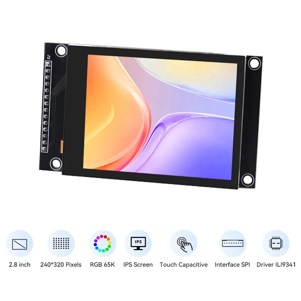Elecrow 2.8 inch SPI Module IPS TFT Capacitive Touch Screen 240x320 Driver ILI9341 for Consumer Electronics Industrial Fields view 4
