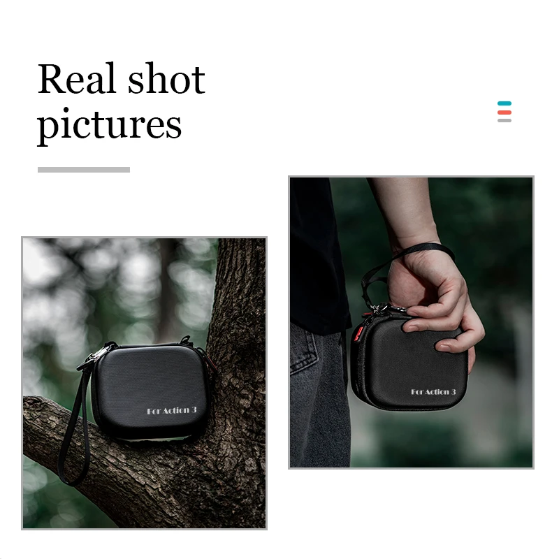 Portable Handbag Storage Bag PU Waterproof Case shockproof protection Shell For DJI OSMO Action 3 Camera Accessories
