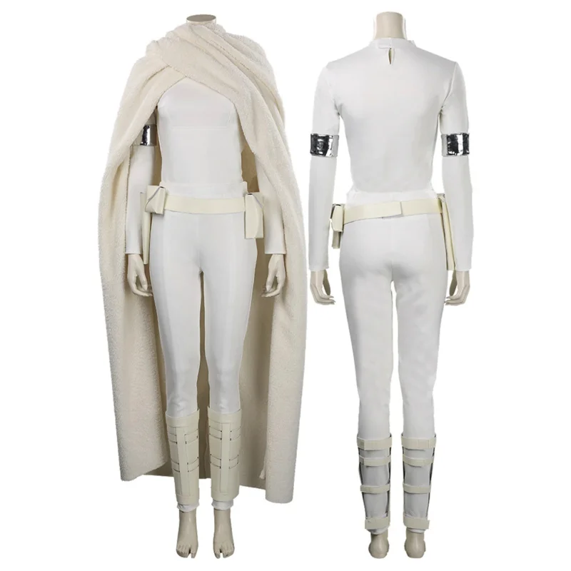 

Padme Cosplay Amidala Fantasia Cloak Battle Suit Movie Space Battle Disguise Women Female Fantasy Halloween Carnival Party Cloth