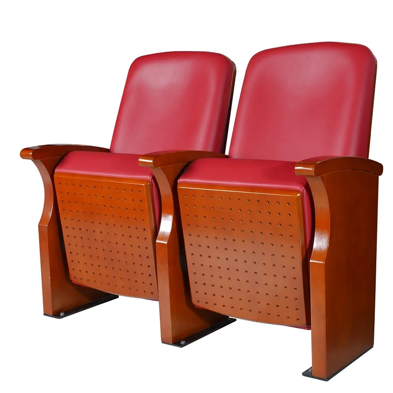 Economical Leather Theater Furniture Audience Auditorium Armchair Chair for Cinema