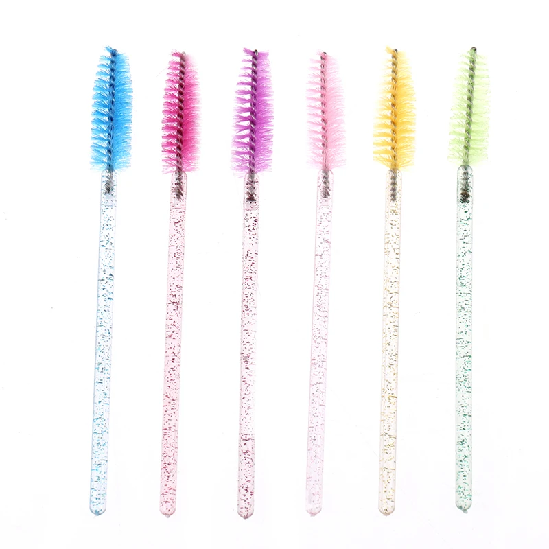 50 قطعة فرش الرموش القابل للتصرف كريستال العين لاش عصي الماسكارا بريق لاش مشط Spoolies مايكرو ماكياج تطبيقها #3