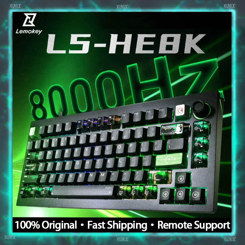 

Lemokey L5 HE 8K Игровая клавиатура с эффектом Холла Поддержка 8000 кГц Скорость поката 0,1 MS Задержка 0,01 мм RT Алюминиевый корпус с ЧПУ DKS SOCD MT