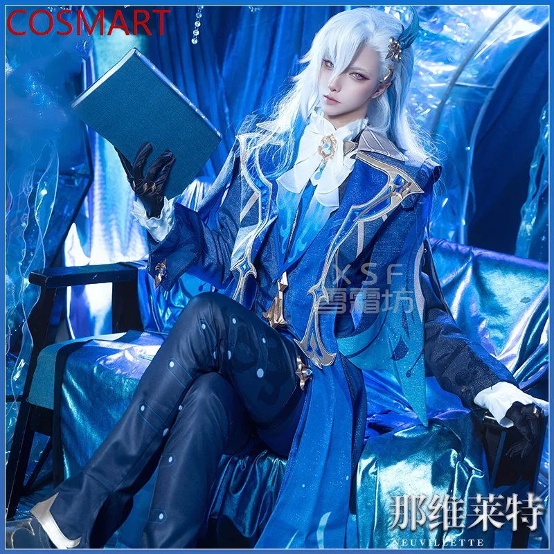 Genshin Impact Fontaine Series Neuvillette Man Cosplay Costume Cos Game Anime Party Uniform Hallowen Play Role Clothes Clothing