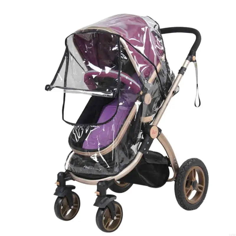 U6XE Transparent Baby Stroller Cover Trolley Umbrella Car Rain Cover