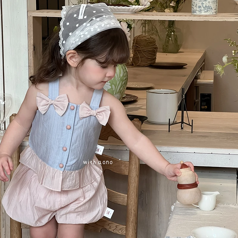 

SeasonSea Baby Set for 0-2Y Babies Comfortable Kids Breathable Loungewear Spring Summer Pure Cotton Suit Plain Toddler Set