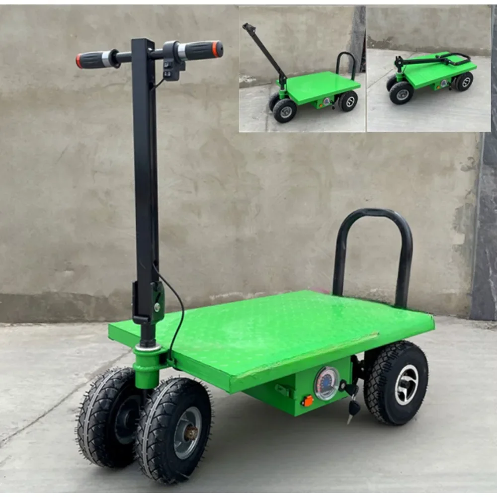 Folding Electric Flatbed Small Cargo Portable Trolley