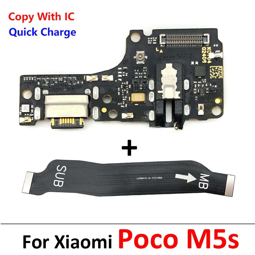 USB Charger Charging Board Dock Port Connector Main Flex Cable For Xiaomi Poco F1 F2 F3 F4 F5 X3 X4 X5 X6 M3 M4 M5s Pro 4G 5G