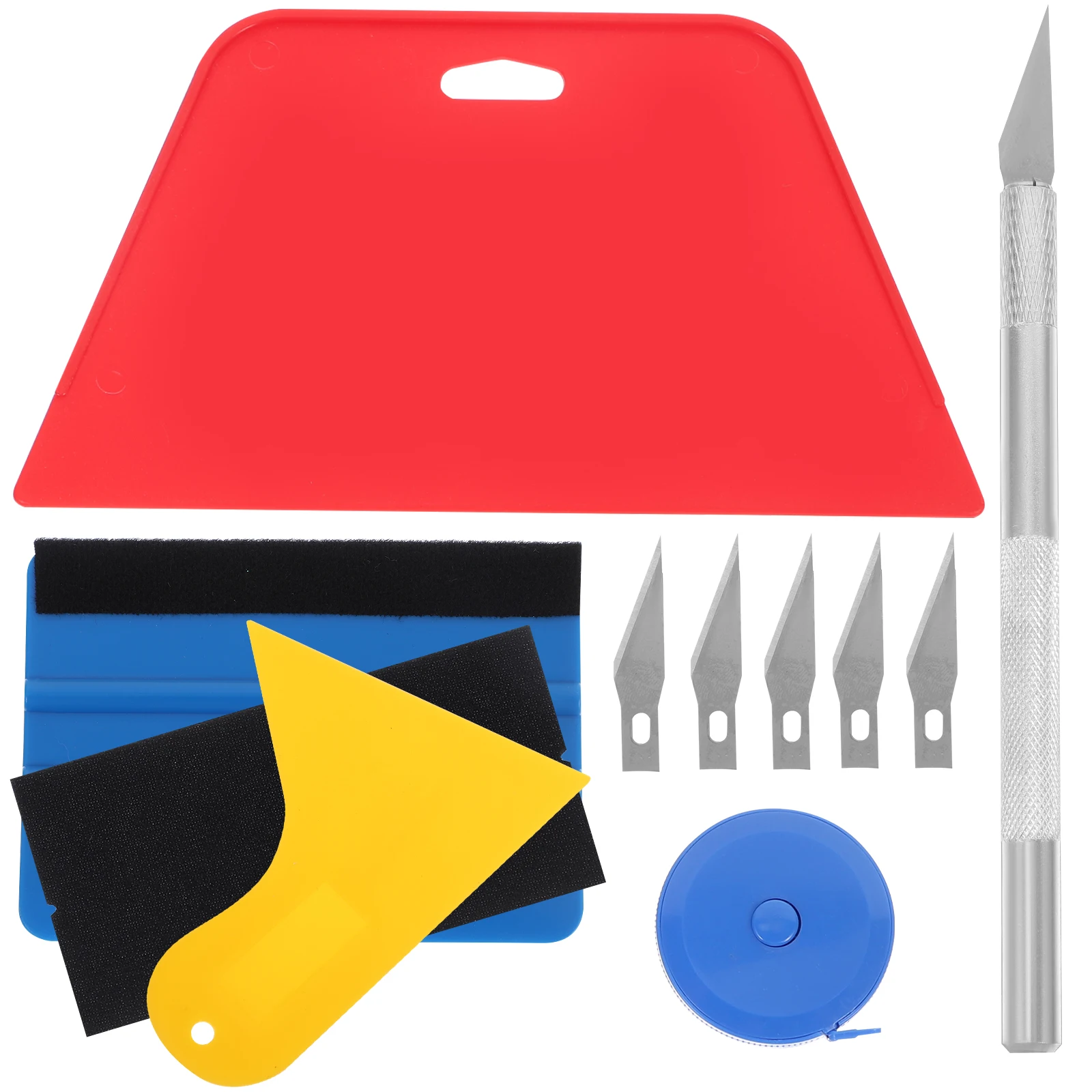 

1 set Wallpaper Smoothing Tool Kit Professional Scraper Tools Paper Fabric Plastic Red Squeegee Lightweight Wallcovering