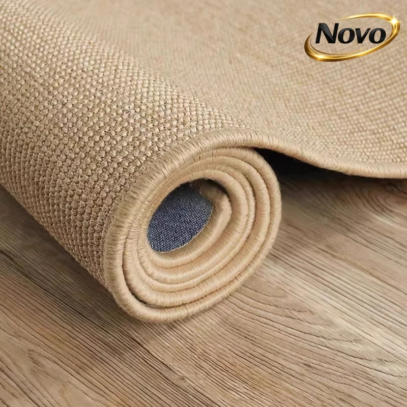 Non Slip Faux Sisal Area Rug Wear Resistant Floor Carpet for Living Room Bedroom Hallway Durable Home Floor Mat Pet Friendly