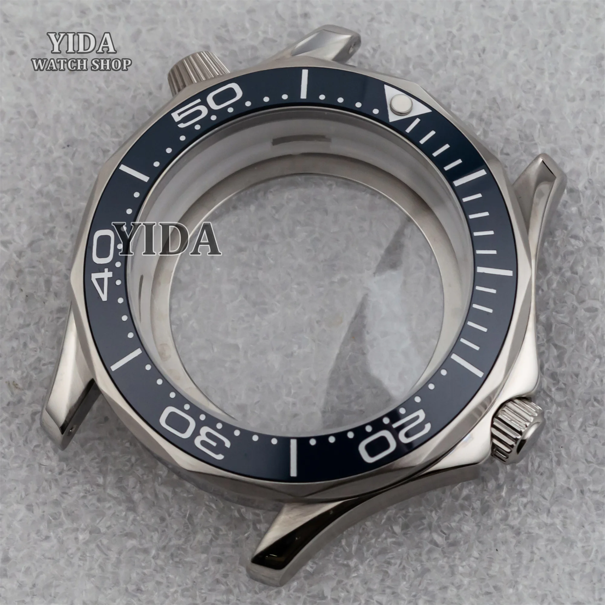 

for Seamaster 300 Case 41mm NH35 Watchcase 316L Stainless Steel 10ATM Waterproof fit NH35 NH36 Automatic Movement Mod Accessory