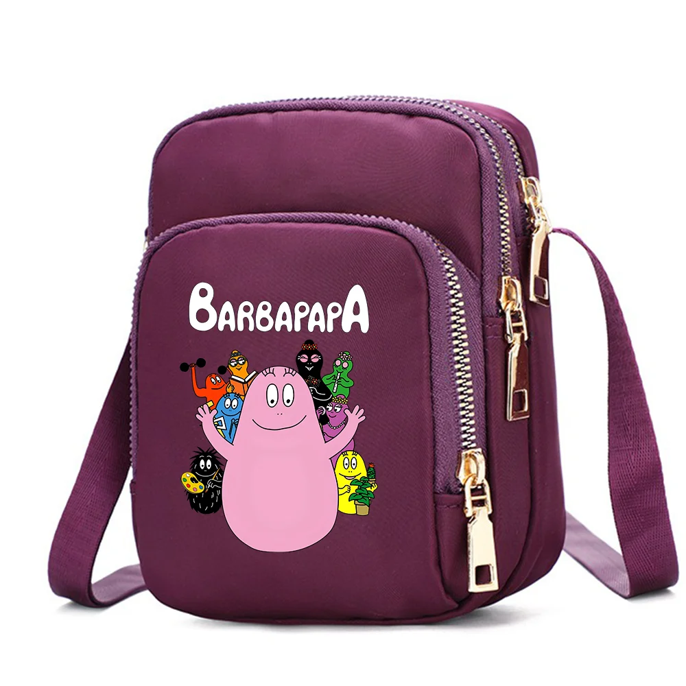 Barbapapa Women Shoulder Bags Cell Phone Purse Crossbody Shoulder Strap Handbag Female Girls Bags Teenagers Bag Gift