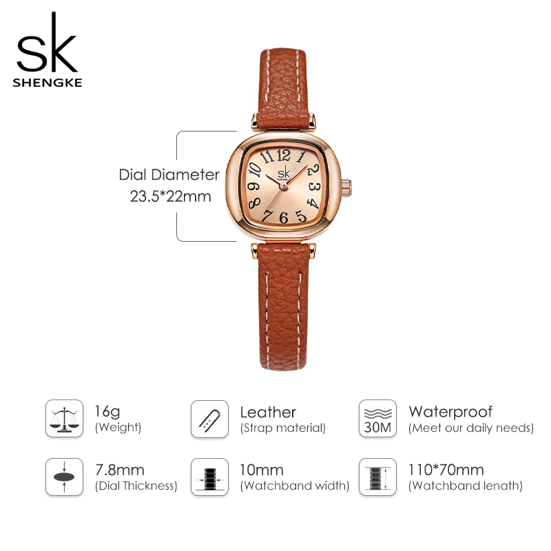 Shengke SK Watch Fashion Woman Watches Elegant Women\'s Quartz Wristwatches Original HM Ladies Gifts Clock Relogio Feminino