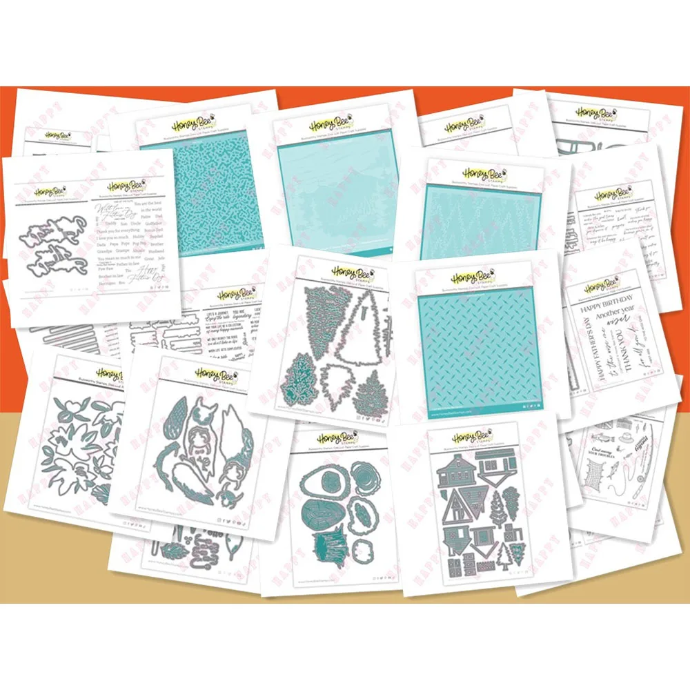 

Metal Cutting Dies Stencils Tree Chalet Summer Fishing Time Mold Craft Decoration Embossing Template DIY Greeting Card Handmade