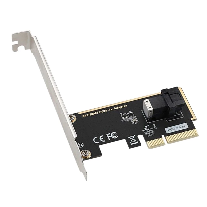 Pcie To U.2 SFF-8643 Gen 3 /4 -Lane Card For 2.5 Inch Nvme SSD With Mini-Sas (SFF-8643) To U.2 (SFF-8639) Cable