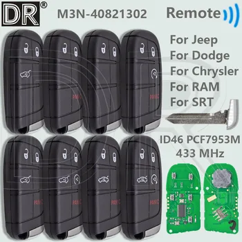 DR ID46 PCF7953 433MHz Proximity รถรีโมทคอนโทรล Key สําหรับ Jeep Grand Cherokee Dodge Journey Challenge SRT Hellcat Chrysler 300