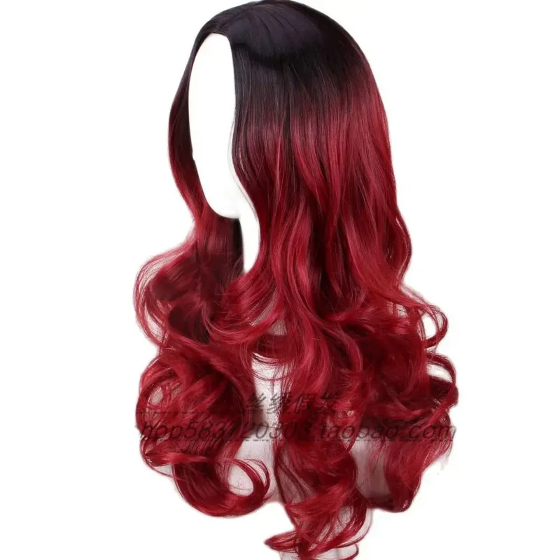 Guardians of the Galaxy 2 Gamora cosplay wig women Long Wavy Movie Anime hair Cosplay Halloween Wig Free Wig Cap