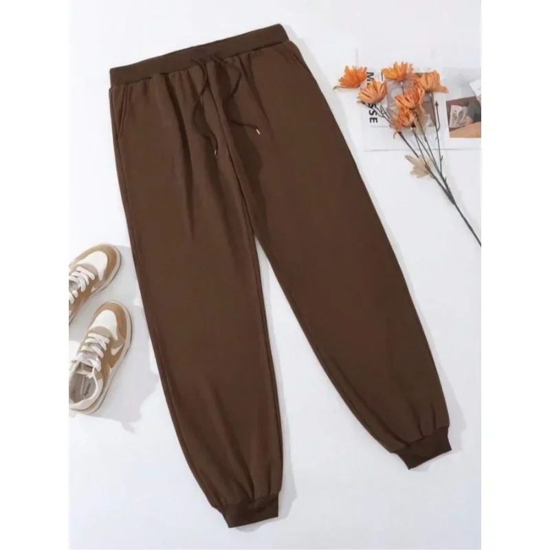 حجم كبير 1XL-5XL جديد أزياء المرأة بلون السراويل السراويل السيدات عارضة مرونة الخصر الرباط السراويل مريحة