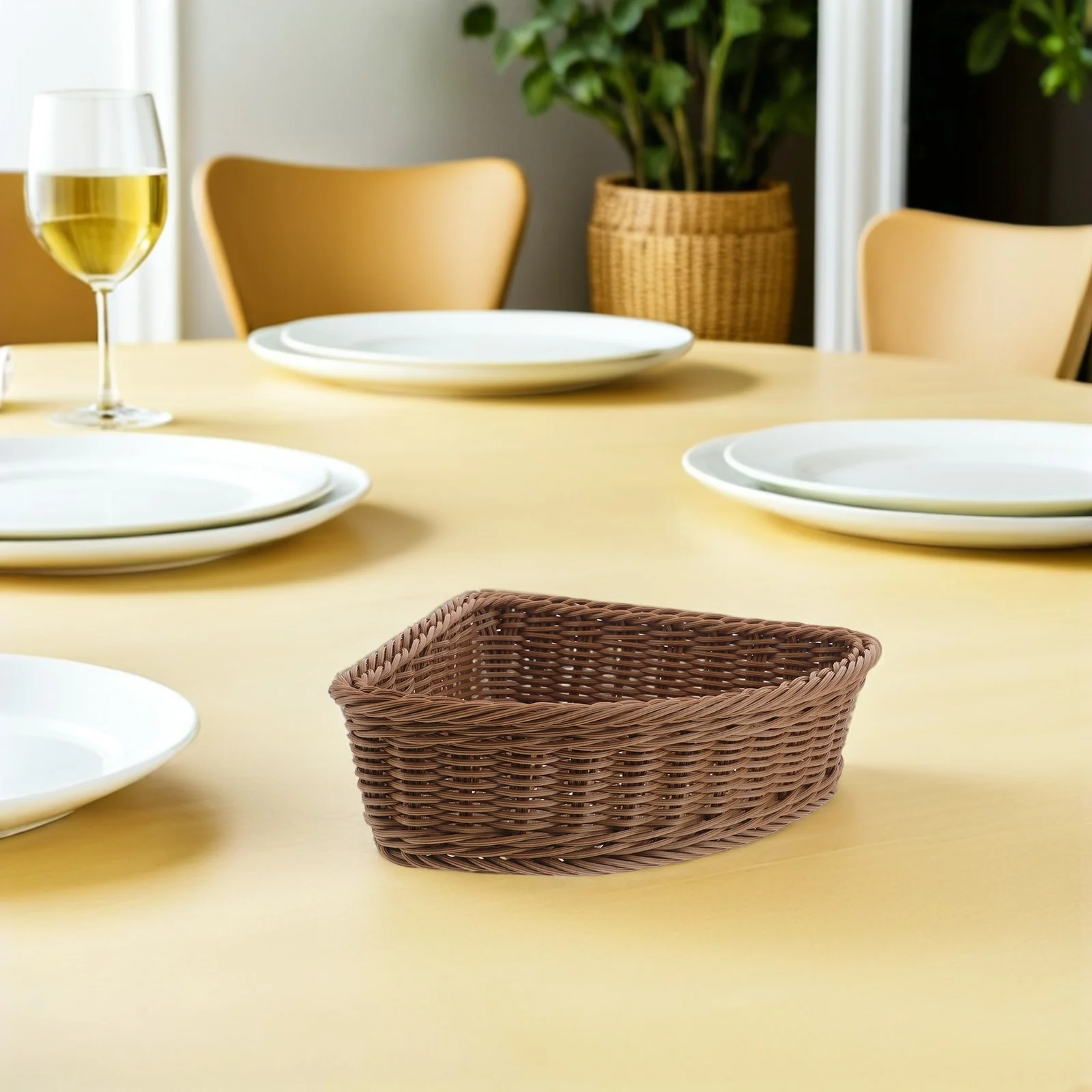 

Corner Storage Basket Triangular Handwoven Organizer Bin For Bathroom Kitchen Wardrobe Nursery Snack Sundries Storage