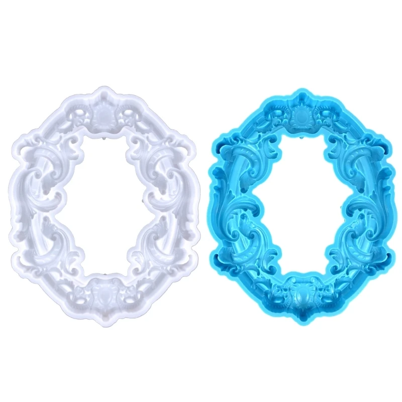 

Oval Photo Frame Molds Picture Frame Molds Silicone Moulds Clay Mold Table Decoration Hand-Making Supplies for Photo