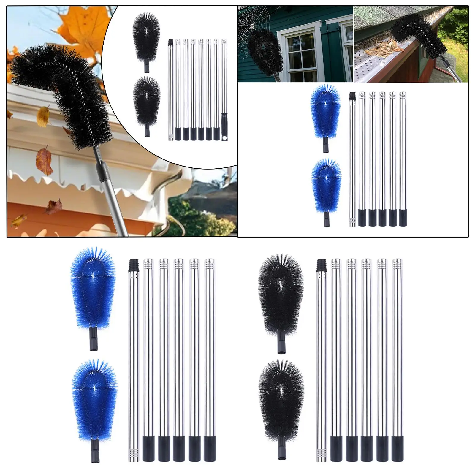 雨どいブラシクリーナーホーム落ち葉の破片小枝のクリーニングツール