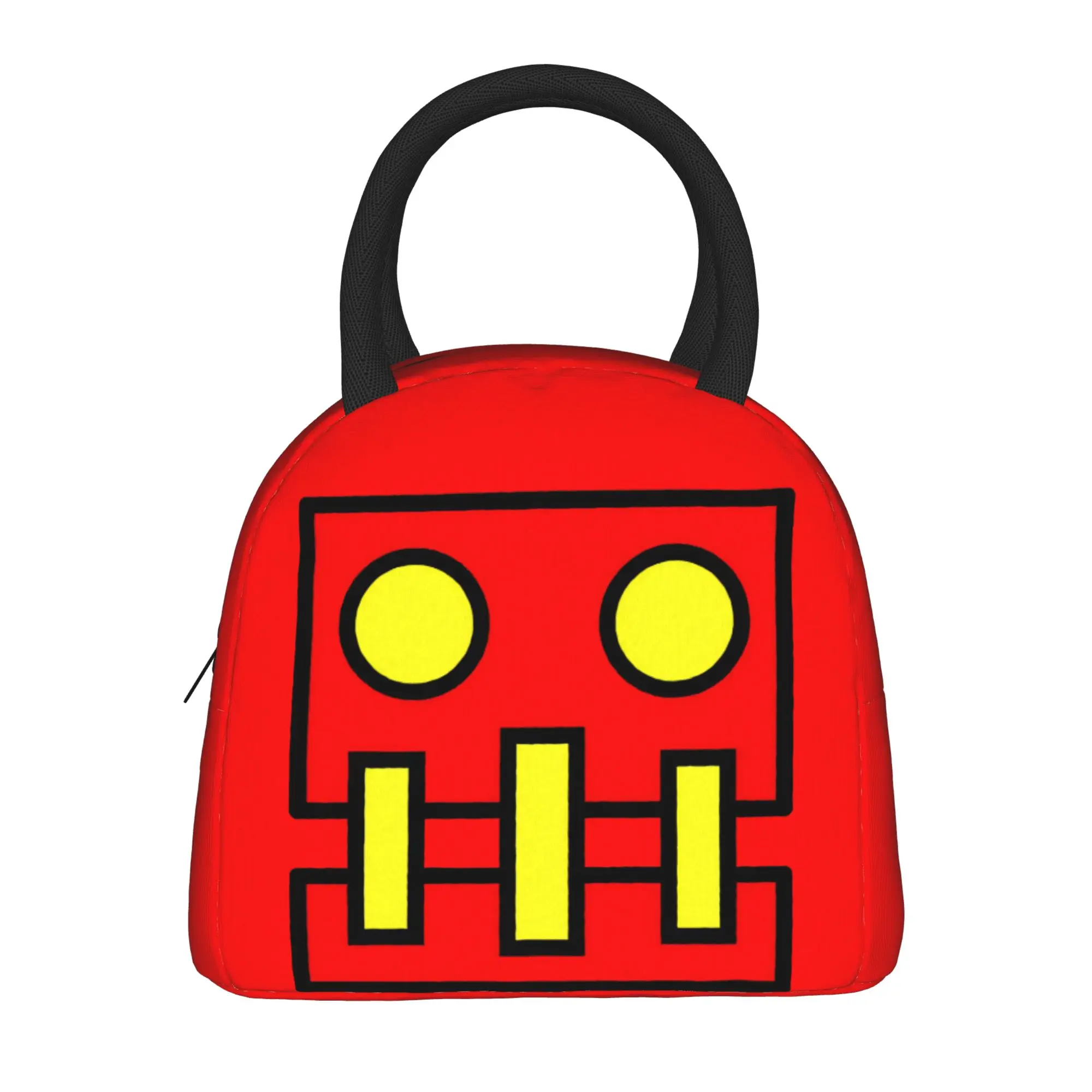 Geometry Cube game Insulated Lunch Bag for Men Women  Food Container Reusable Thermal Cooler Lunch Boxes For School Office