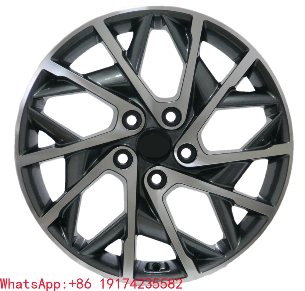 لشركة هيونداي الأكثر مبيعا 15 16 17 بوصة صب عجلات معدنية جنوط السيارة آلة سوداء الوجه Pcd 5x114.3 Et 53 مللي متر