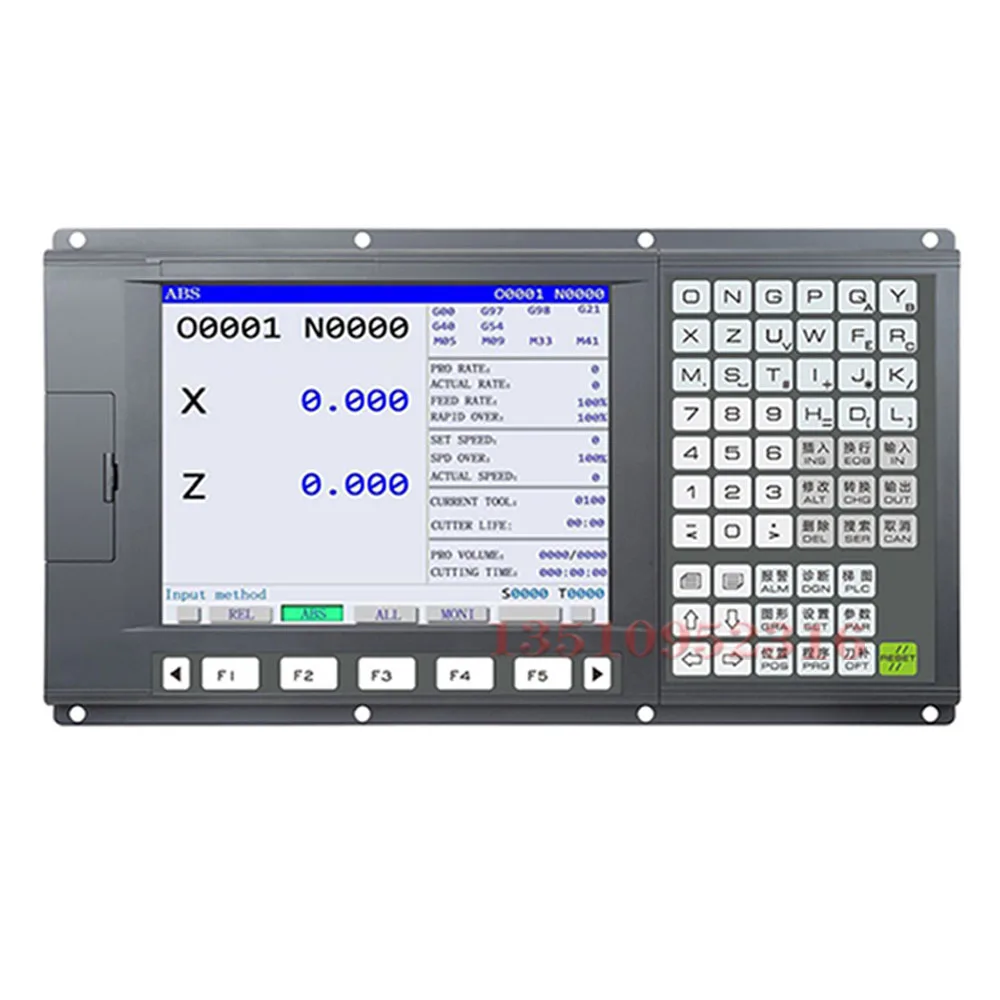 ใหม่เครื่องกลึง CNC controller 2 แกน/3 แกน/4 แกน/5 แกนเครื่องกลึง CNC ระบบ 10.4 นิ้วหน้าจอสีเครื่องกลึง machining center controller