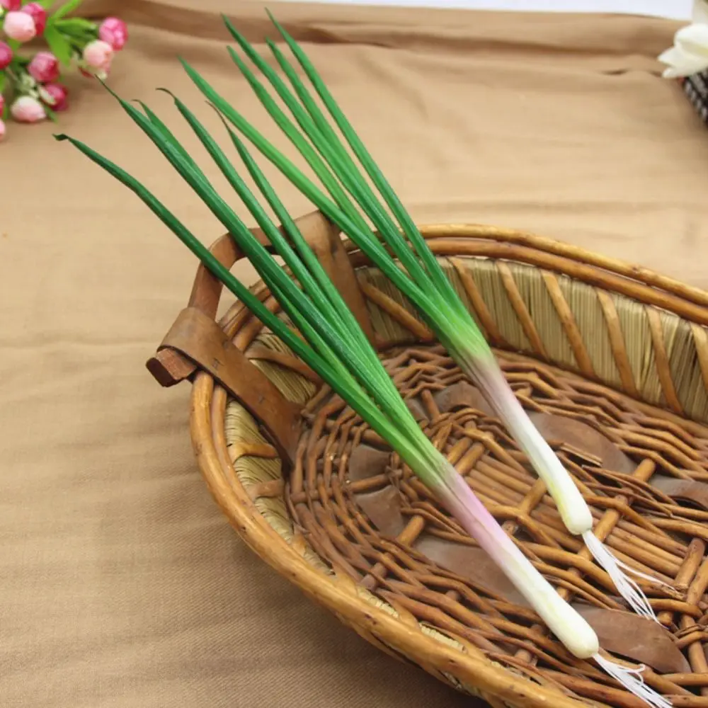 Fake Vegetable Realistic Artificial Green Onion PU Plant Simulation Vegetable Fake Imitation Scallions Model Table