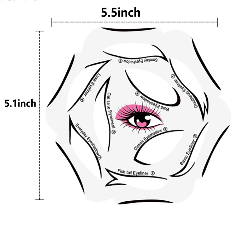 Multifunctional Eyeliner Eyeshadow Stencil Eye Makeup Template Transparent Eyeliner Card Makeup Tool