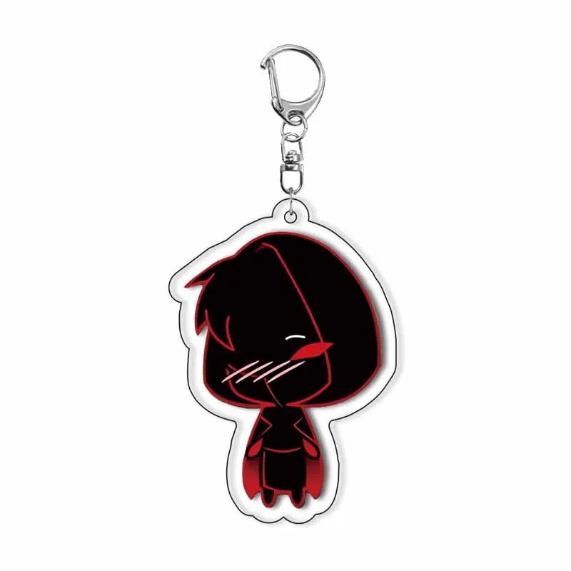 Freak Circus Acrylic Keychain Cute Animation Backpack Decoration PIERROT HARLEQUIN Keyring Game Cartoon Student Pendant Gift