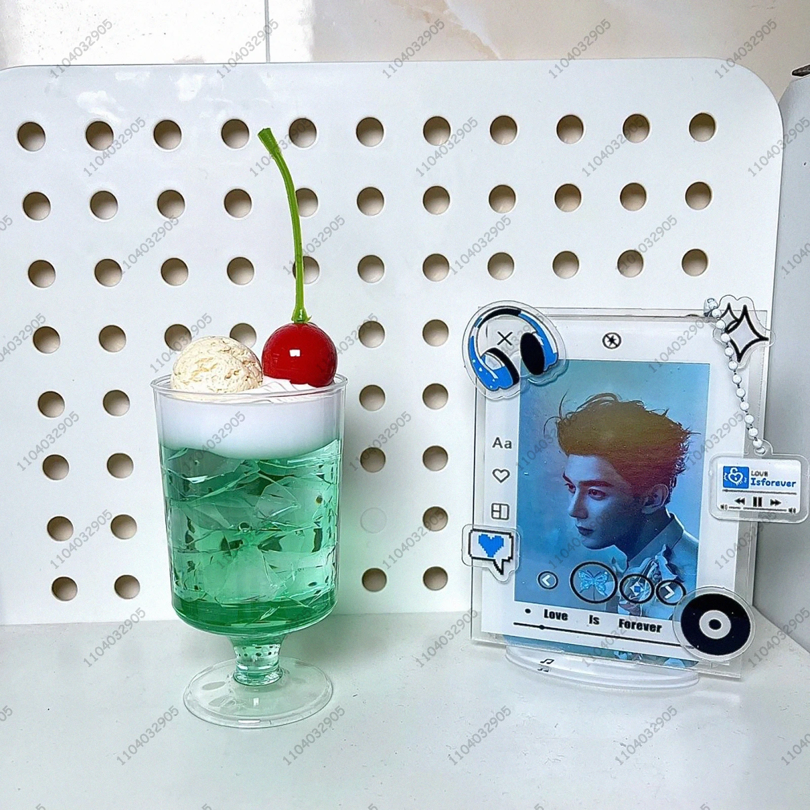 Modelo de taza de Soda verde, artesanía hecha a mano, helado de Soda, taza de cristal artesanal, adornos de escritorio, regalo de decoración para habitación de niñas