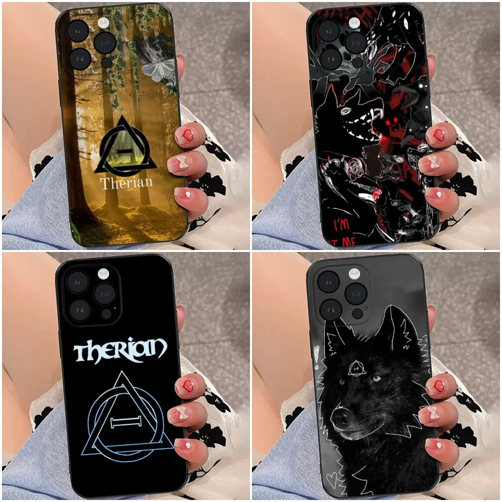 Creative Therian Symbol Phone Case For iPhone 16,15,14,13,12,Pro,Max,11,7,8,Plus,XR,XS Max Shockproof Silicone Soft Shell