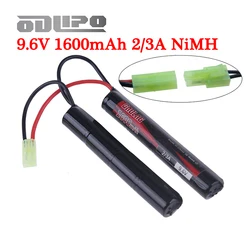 9.6V 1600mAh Butterfly Nunchuck NIMH Battery Pack Compatible with Mini Tamiya Airsoft Guns M4, G36, M110, SR25, M249, M240B