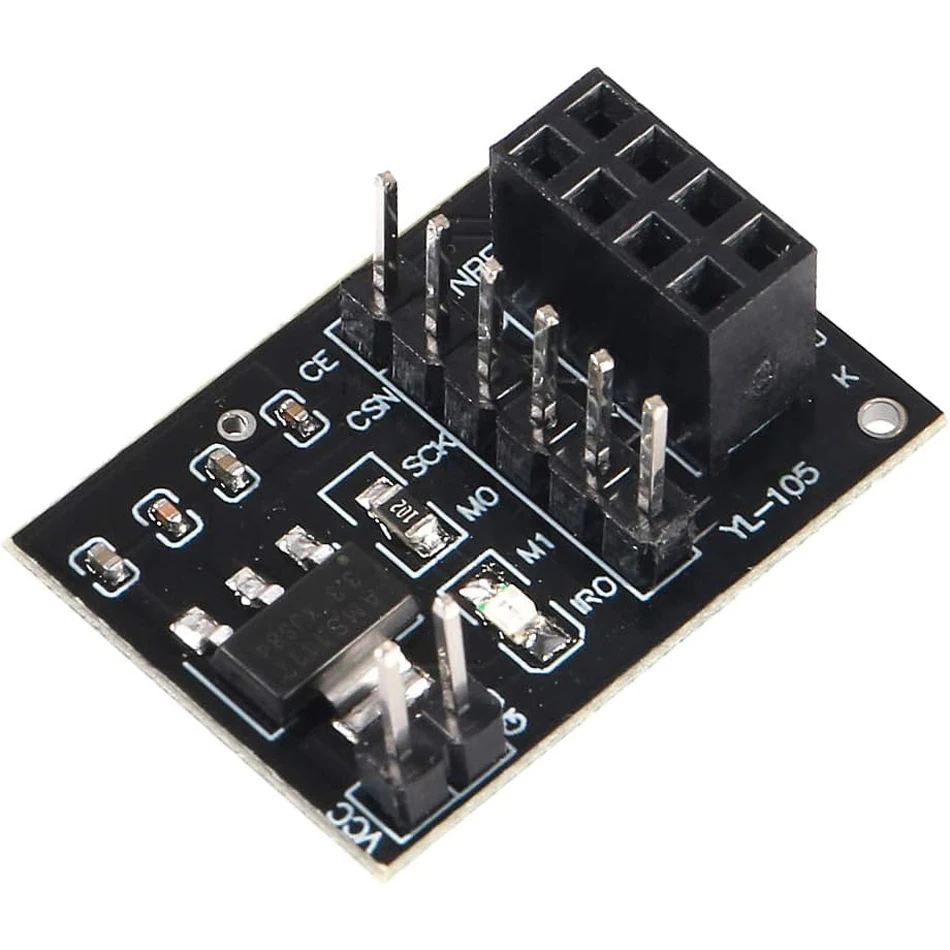 NRF24L01 + Pa + Lna Rf Draadloze Transceiver Module Sma Antenne 2.4 Ghz + NRF24L01 8 Pin Socket Breakout Adapters voor Antenne LKY67
