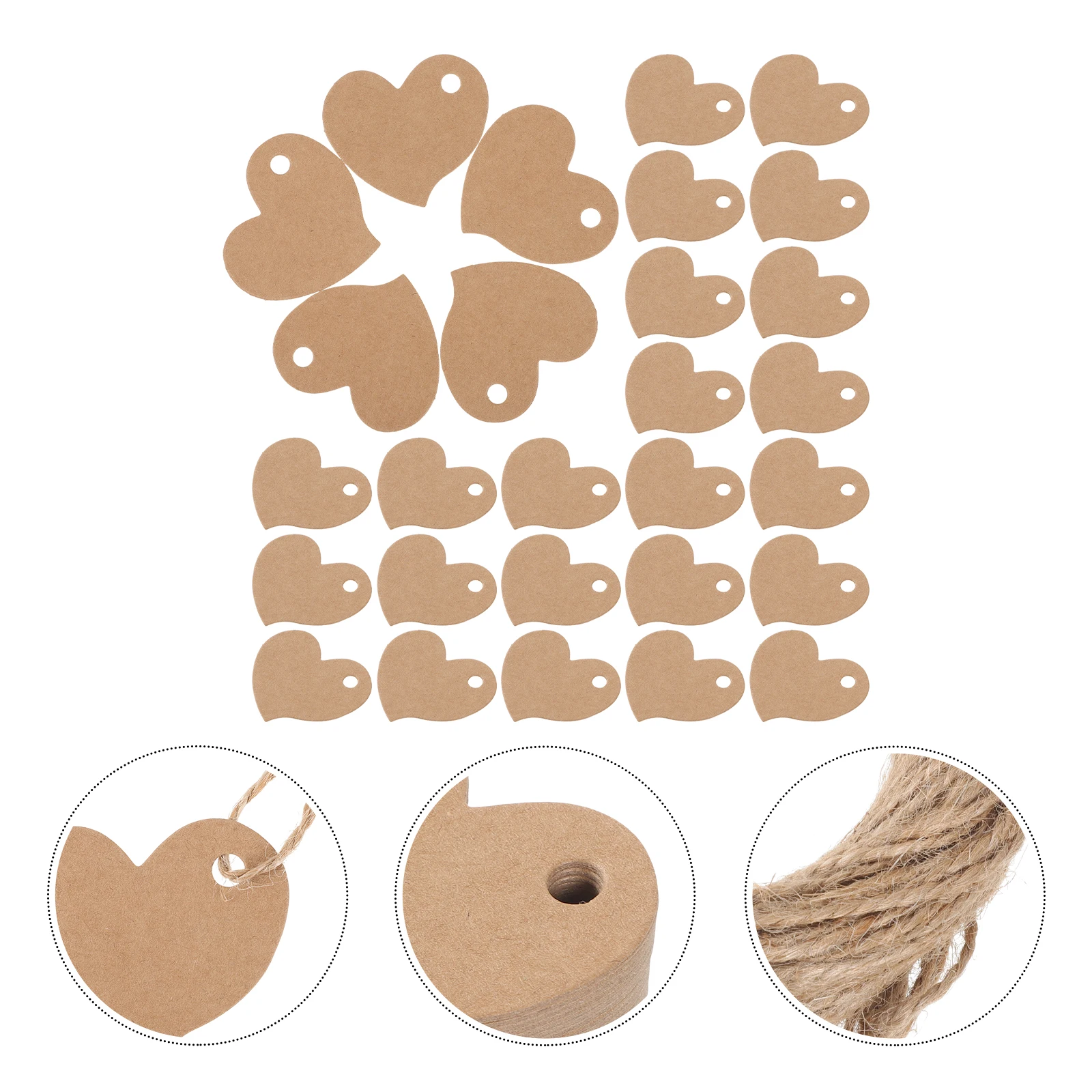 

Kraft Paper Hang Tag Decorative Tags Diy Crafts Heart Shaped Wedding Lightweight Gift Romantic