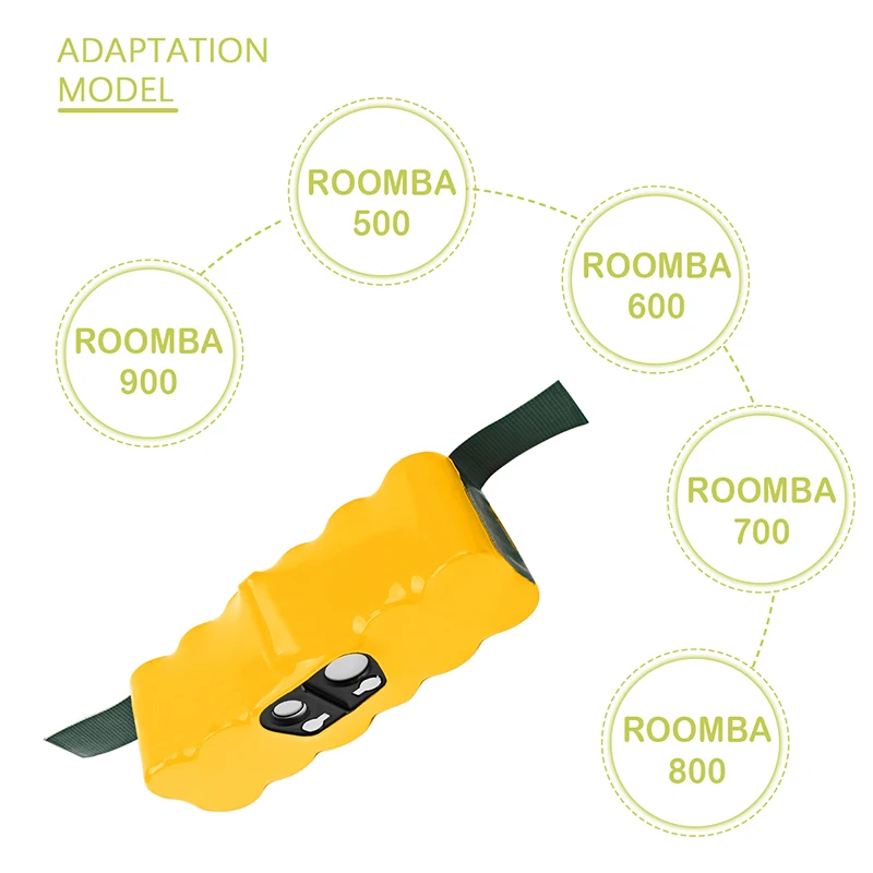 14.4V 5000mAh 6400mAh Vacuum Cleaner Battery For iRobot Roomba 500 600 700 800 900 series 14.4 V 620 650 770 780 580 batteries