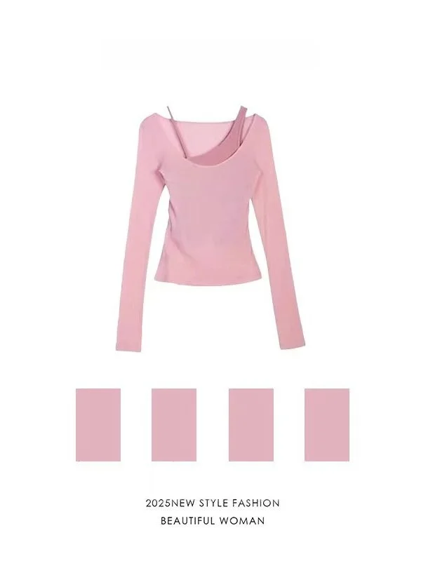 

Женская футболка с эффектом похудения, цветная, сладкая, повседневная, модная, универсальная, стандартного кроя, с круглым вырезом