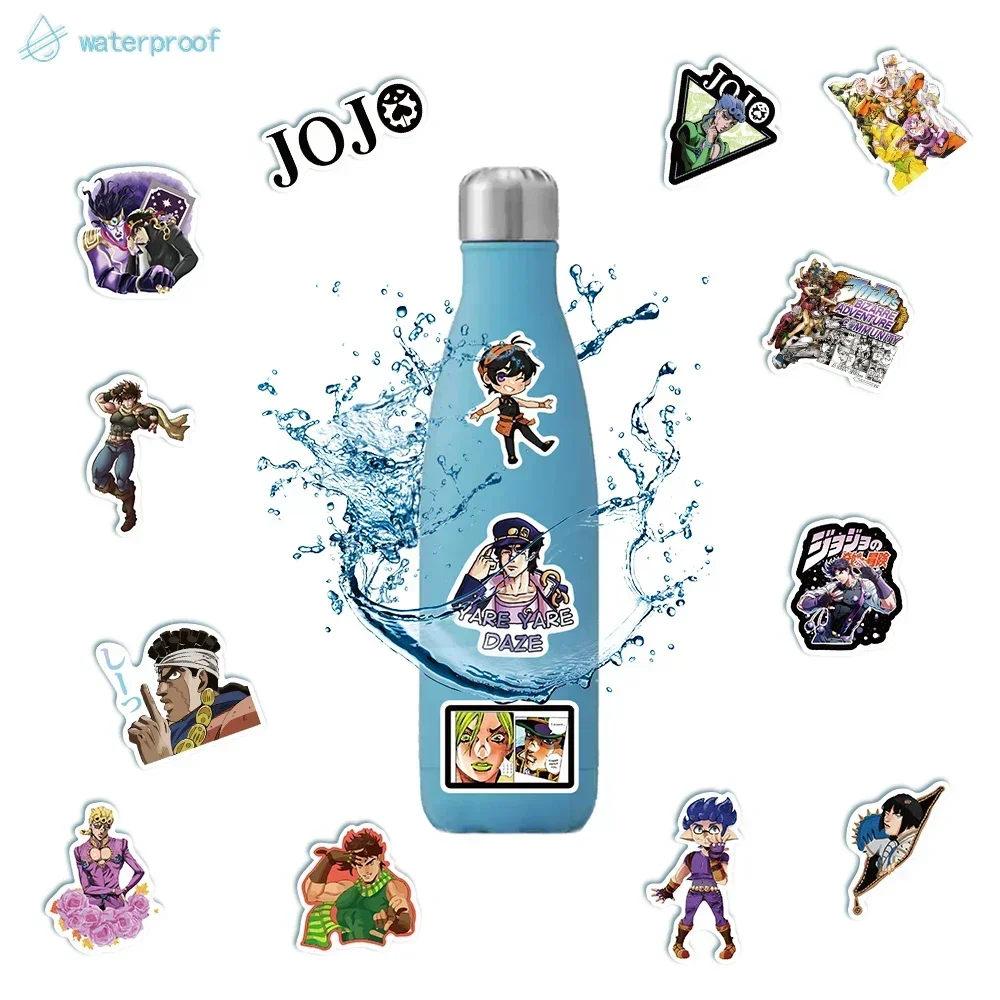 50pcs Cute JoJo’s Bizarre Adventure Stickers DIY Cartoon Diary Laptop Luggage Skateboard Graffiti Decals Fun Classic Toy