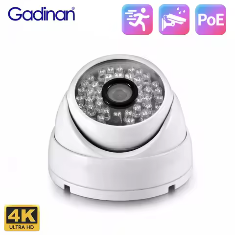Gadinan 4K 8MP 2.8MM Wide Angle Video Surveillance Outdoor Waterproof Motion Detection IR-CUT 48 IR LED Web Video Camera H.265AI