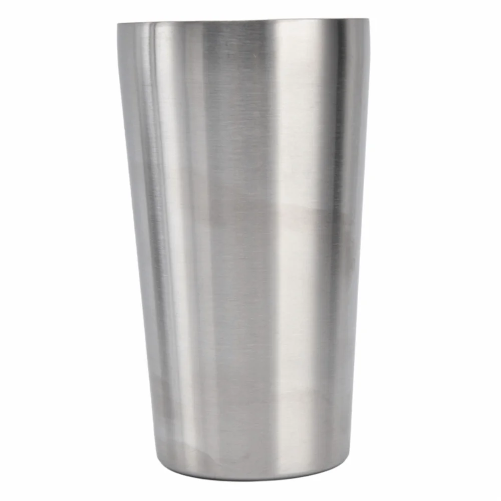 Rustless Steel Beverage Cup Smooth Straight Cylindrical Thickened Stable Juice Beer Tumbler 260ml/450ml Seamless Inner Wall
