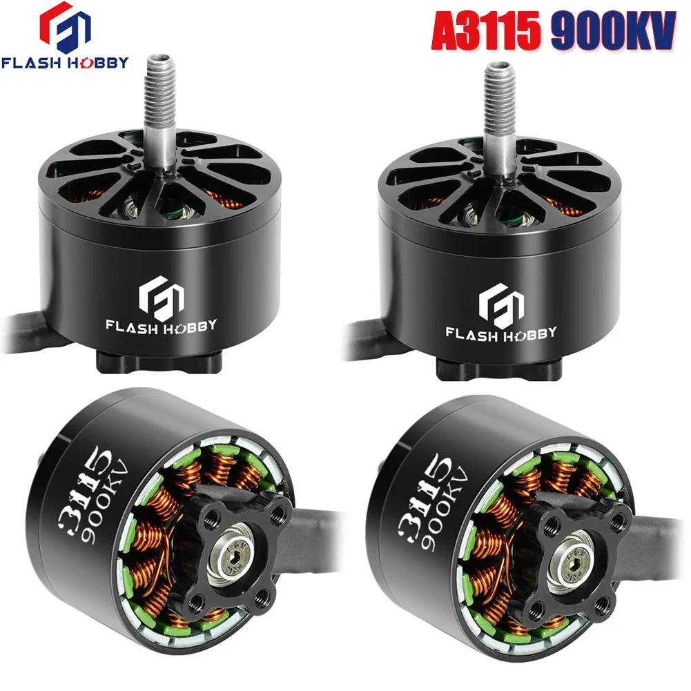 FLASHHOBBY A3115 3115 900KV Brushless Motor 6S LIPO for RC FPV Freestyle 9inch 10inch Long Range Cinelifter Drone