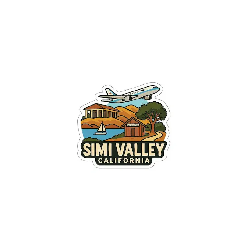 

Simi Valley California - 2D Flat Stickers for Laptops, Cars, Books, Water Bottles, Helmets, Toolboxes, Bumpers