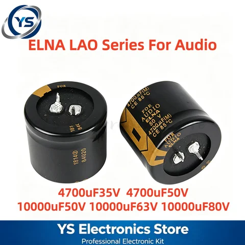 ELNA LAO For Audio 4700UF 10000UF 35V 50V 63V 80V 50V10000UF 63V10000UF 80V10000UF Hifi Filter Amplifier Capacitor Original New