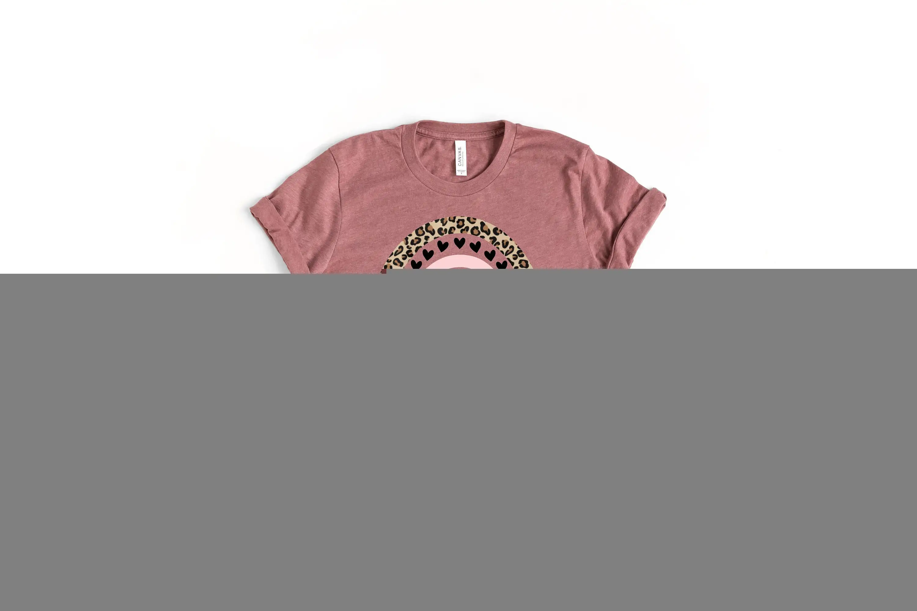 

Футболка Always Be Kind Rainbow Valentines с леопардовым сердцем и милым днем